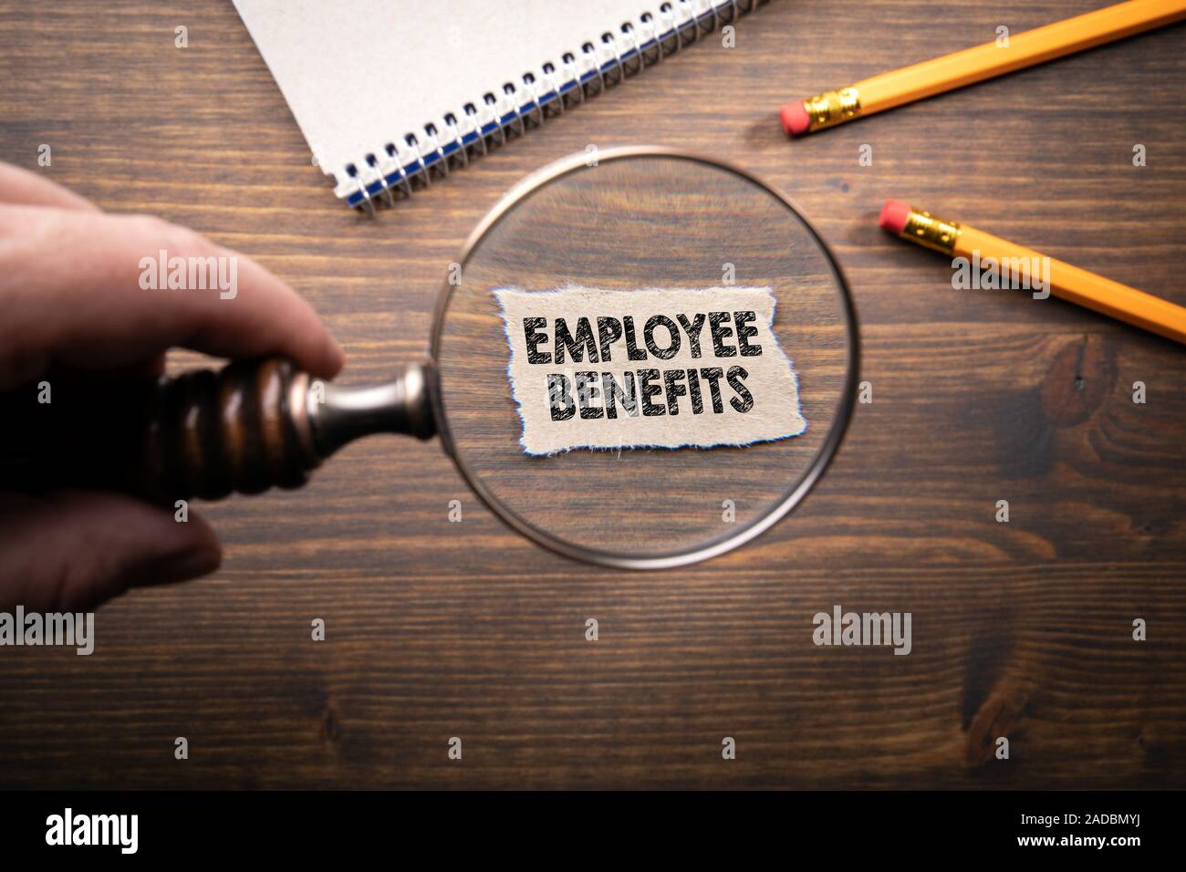 Employee Benefits. Business, career, bonuses and insurance concept. Man