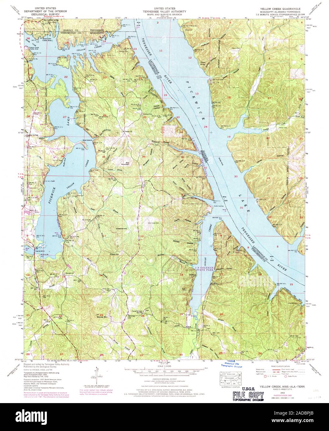 Yellow creek Cut Out Stock Images & Pictures Alamy