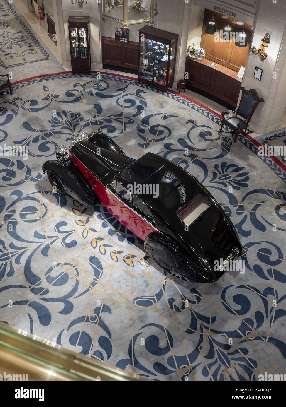 Alvis Bertelli 4.3 on display in the Rotunda at Royal Automobile Club in Pall Mall London UK Stock Photo