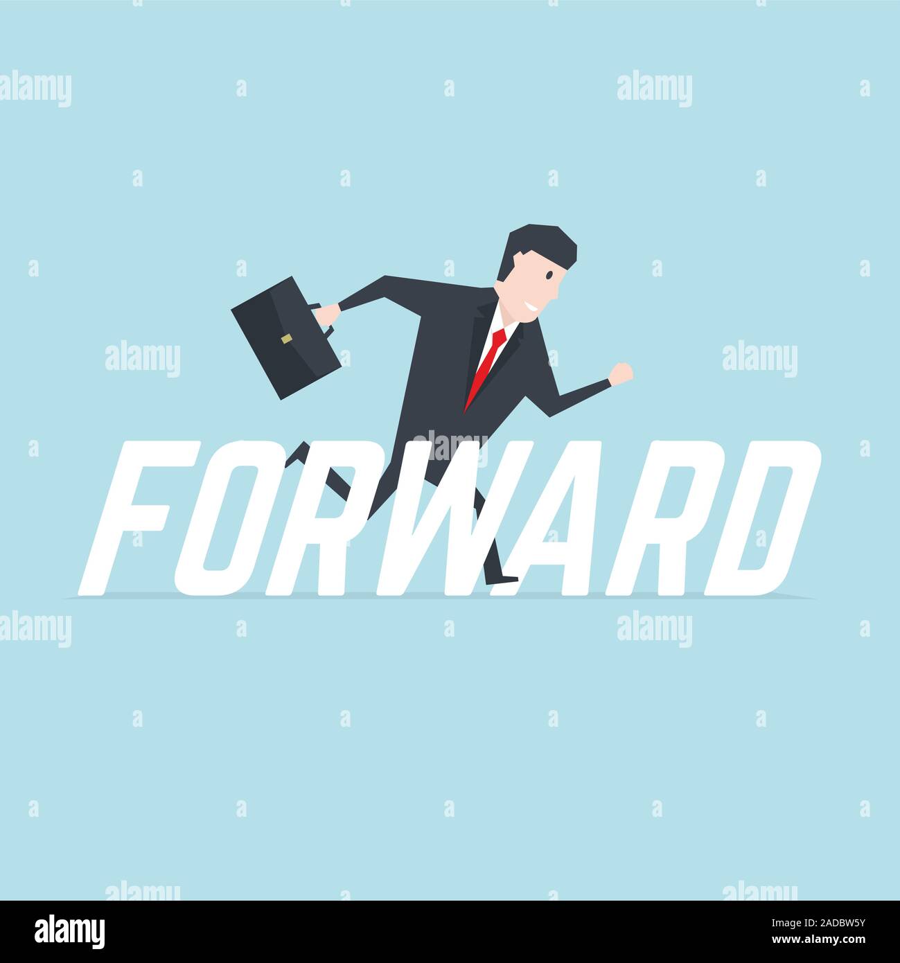 Man running forward on Stock Vector Images - Alamy