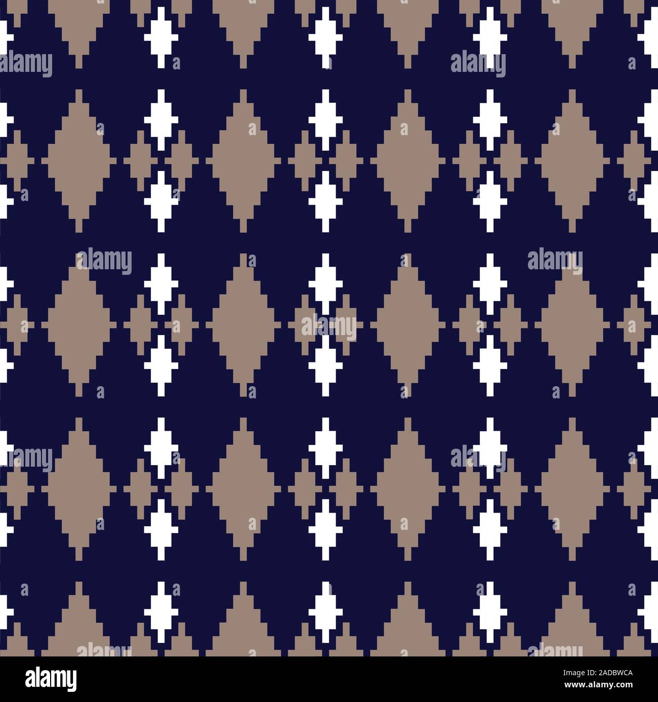 Classic Argyle Seamless Pattern - This is a classic argyle, diamond shape pattern suitable for website resources, graphics, print designs, textile Stock Vector