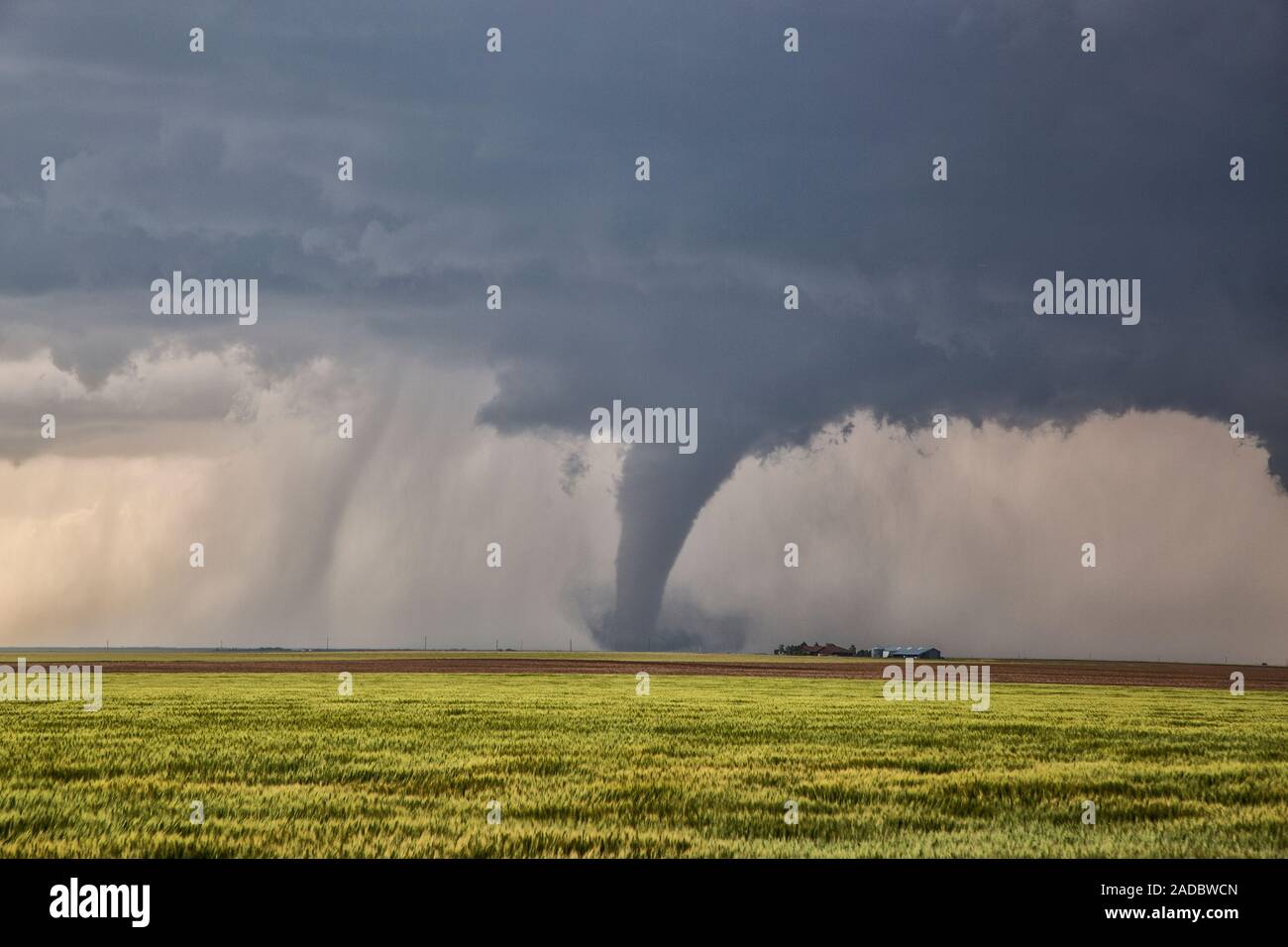 Tornado produced by a supercell thunderstorm. This was one of six ...