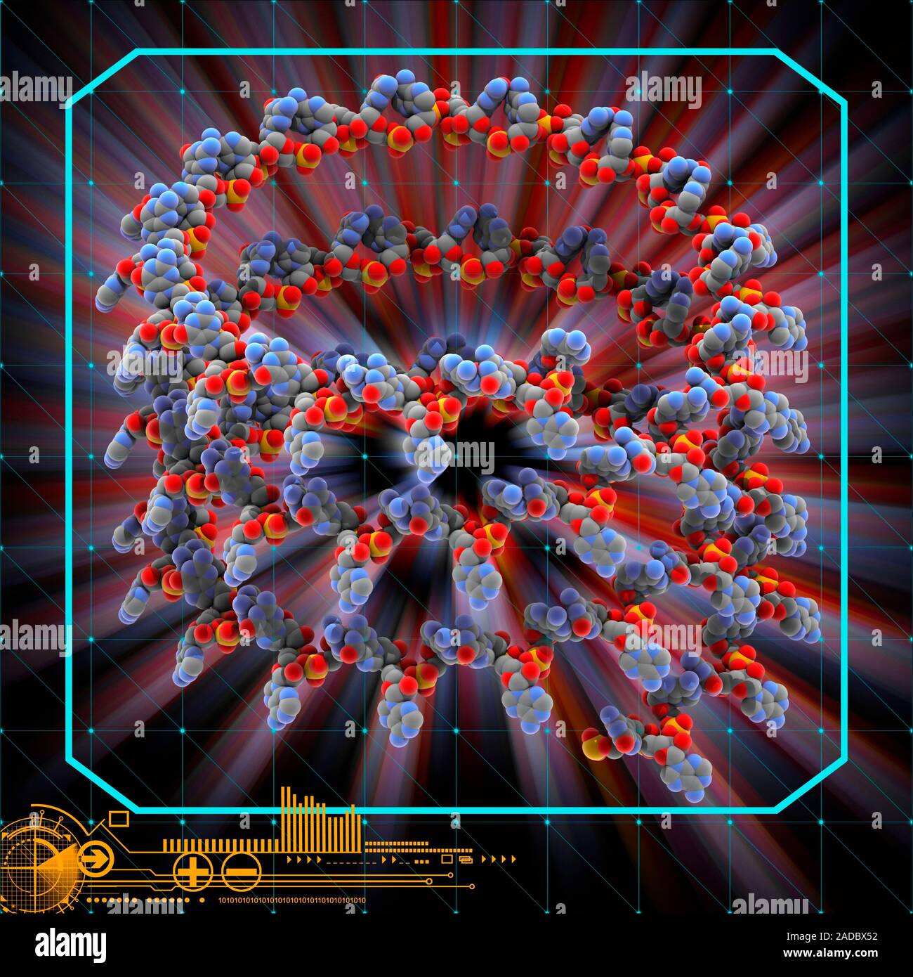 Molecular model of the helical structure of tobacco mosaic virus RNA