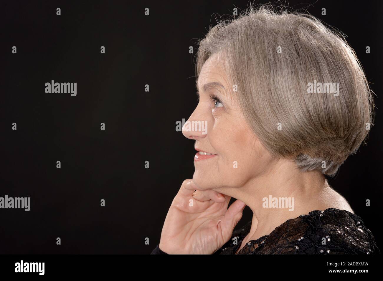 Side view older elegant hi-res stock photography and images - Alamy