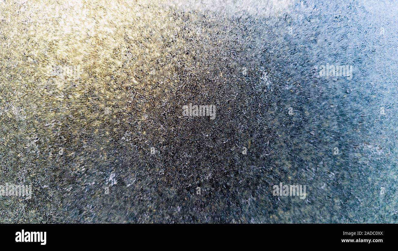 blurred frozen abstract background with sun light behind Stock Photo