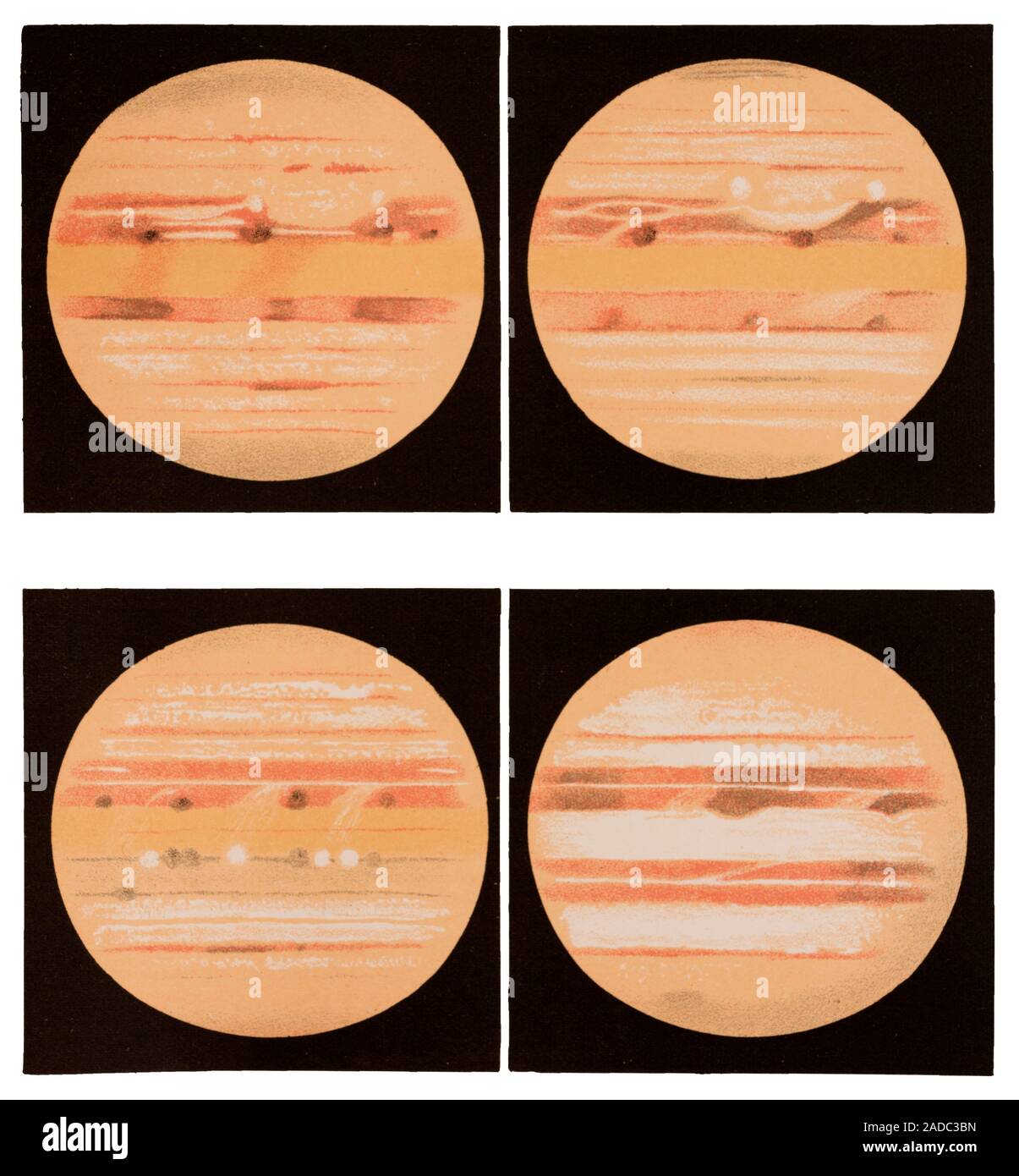 Jupiter In 1879 19th century illustration of Jupiter between February and June 1897 ...