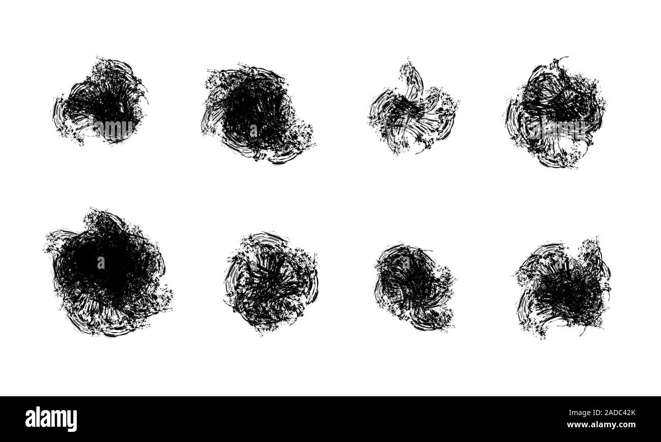 Abstract black and white painting . Monochrome paint splashes. Artistic