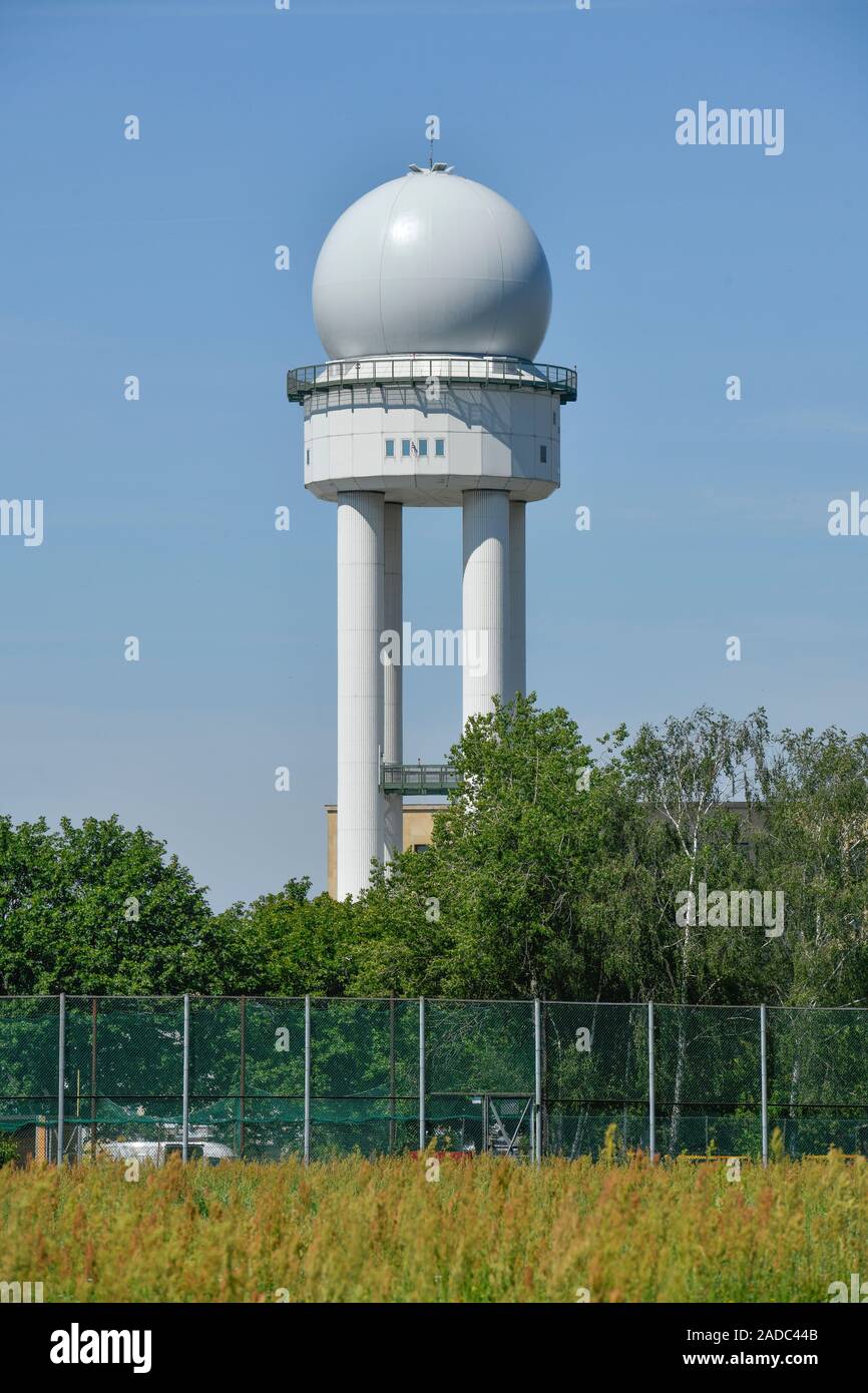 Radarturm, Flughafen Tempelhof, Tempelhofer Feld, Tempelhof, Berlin, Deutschland Stock Photo