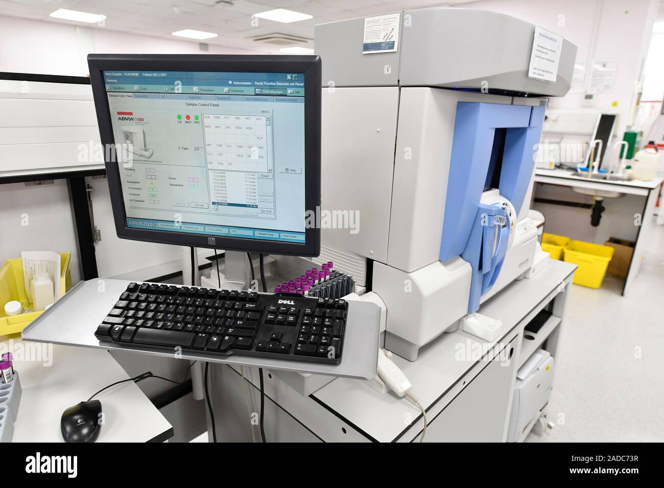 Haematology analyser machine. Haematology analyser and flow cytometer