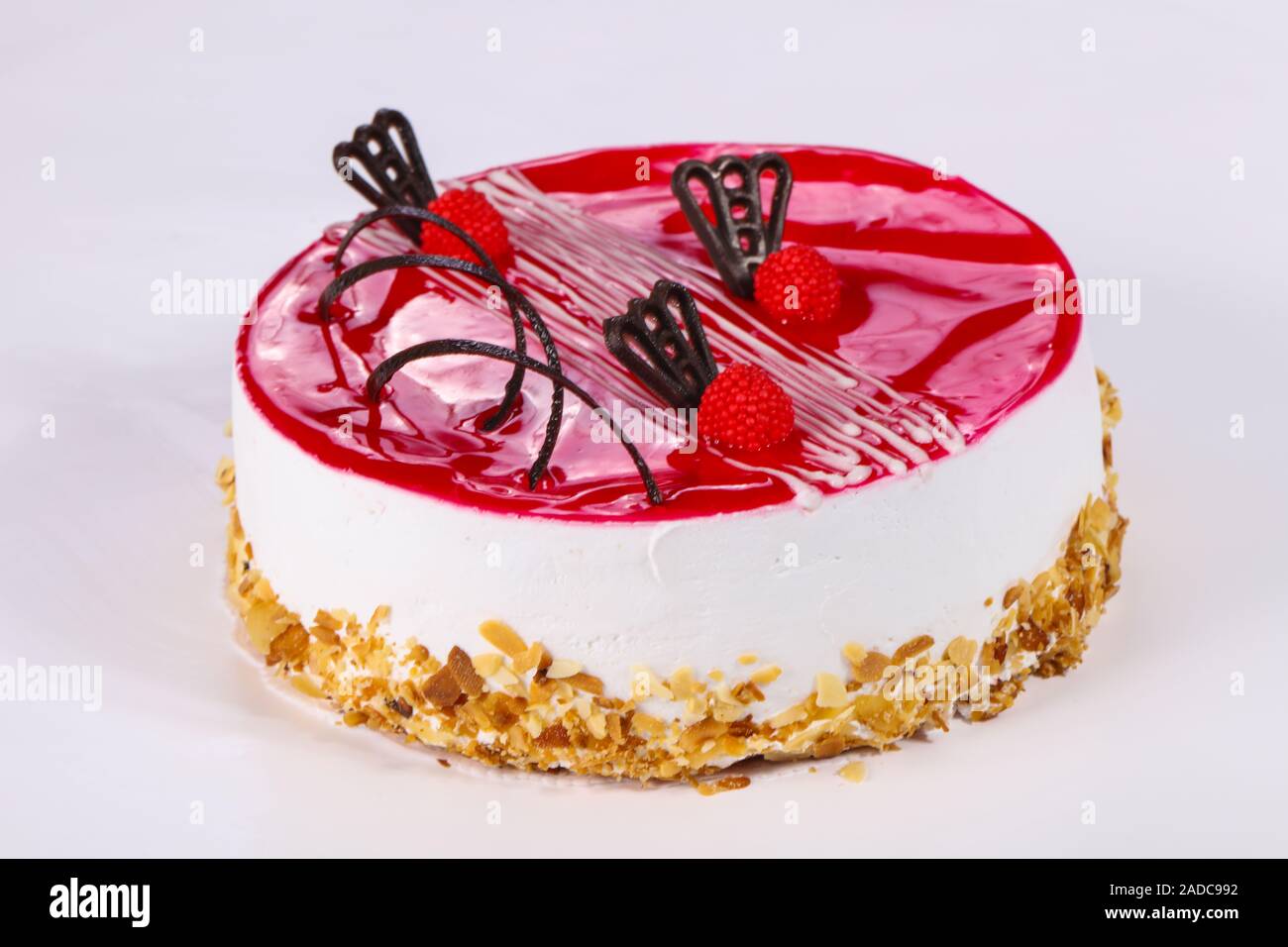 Sweet tasty cake with cream Stock Photo - Alamy
