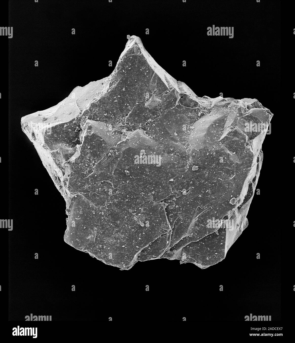 Scanning electron micrograph (SEM) of Silica sand n.60 used in golf ...