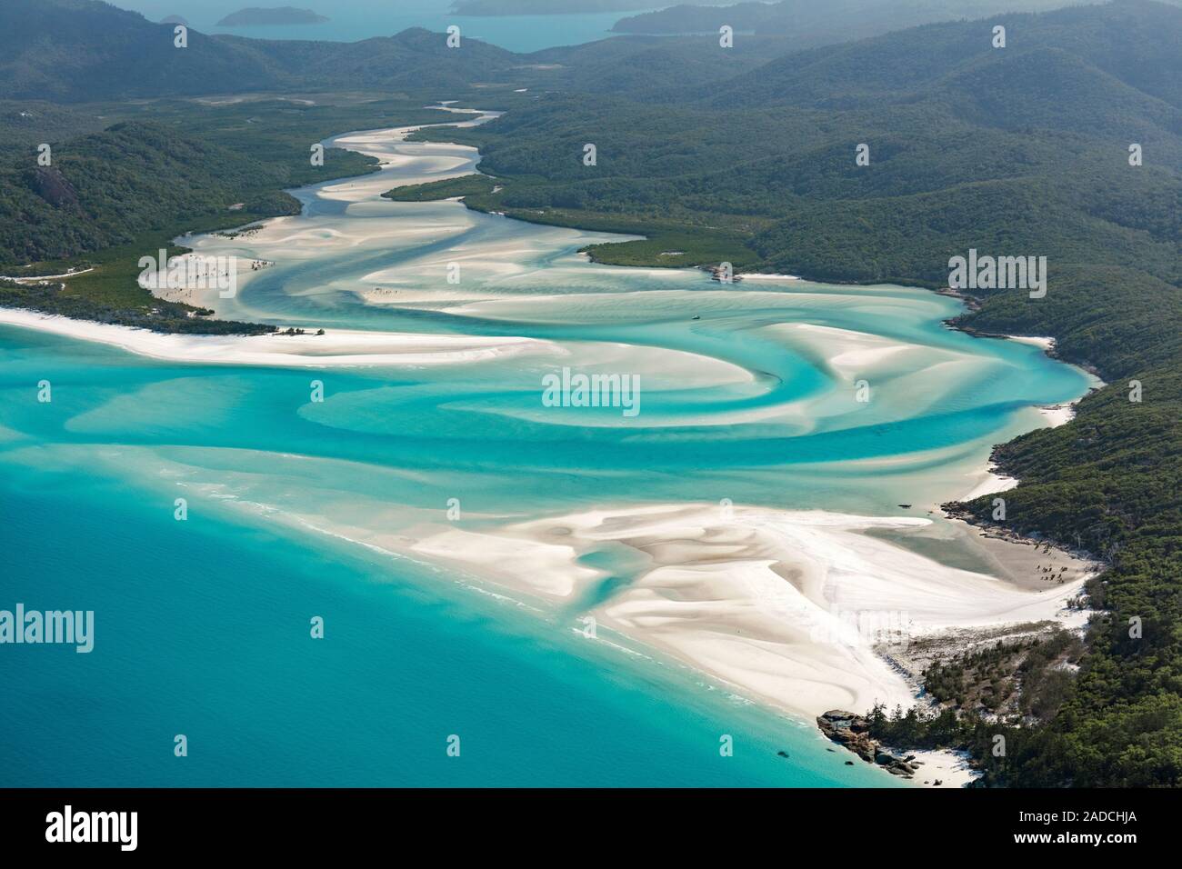 Aerial photograph of Hill inlet, Whitsunday Island, Queensland ...