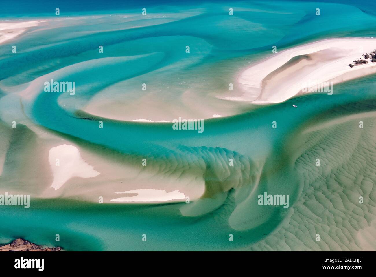 Aerial photograph of Hill inlet, Whitsunday Island, Queensland ...