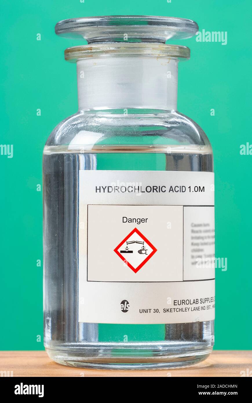 Standard dilute solution of hydrochloric acid is 1.0M. Under the