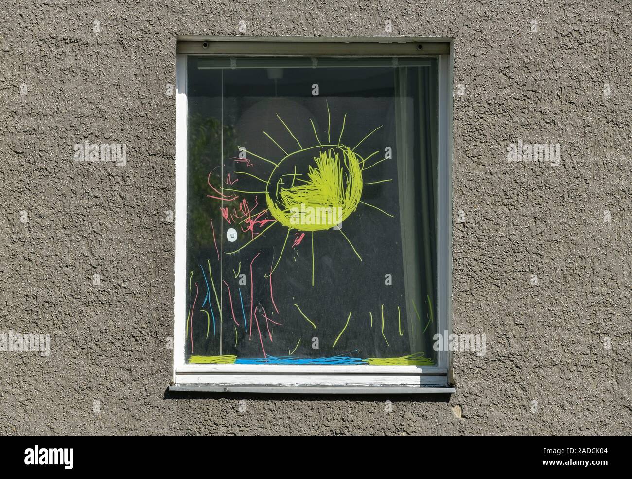 Sonne, Malerei, Fenster, Lichterfelde, Steglitz-Zehlendorf, Berlin, Deutschland Stock Photo