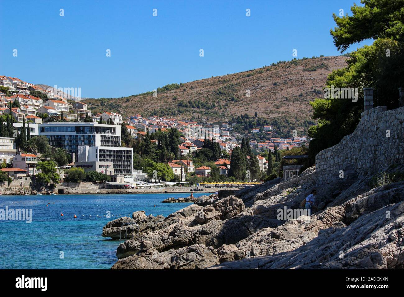 Scenic semi-urban view in Dubrovnik, Croatia Stock Photo