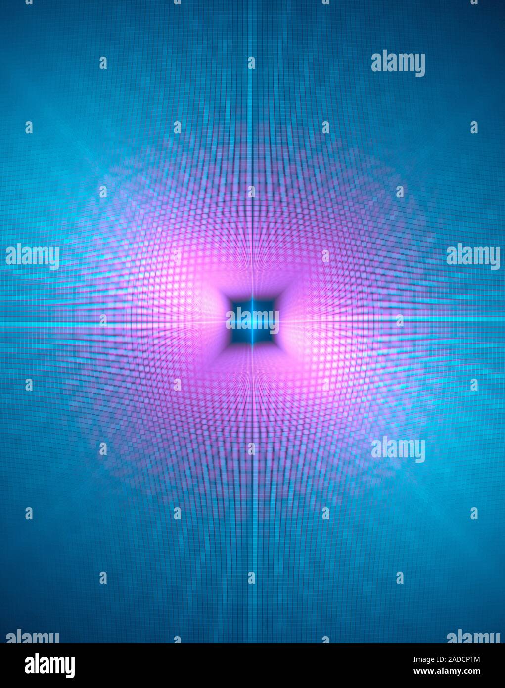 Quantum computing array, conceptual illustration. Conventional