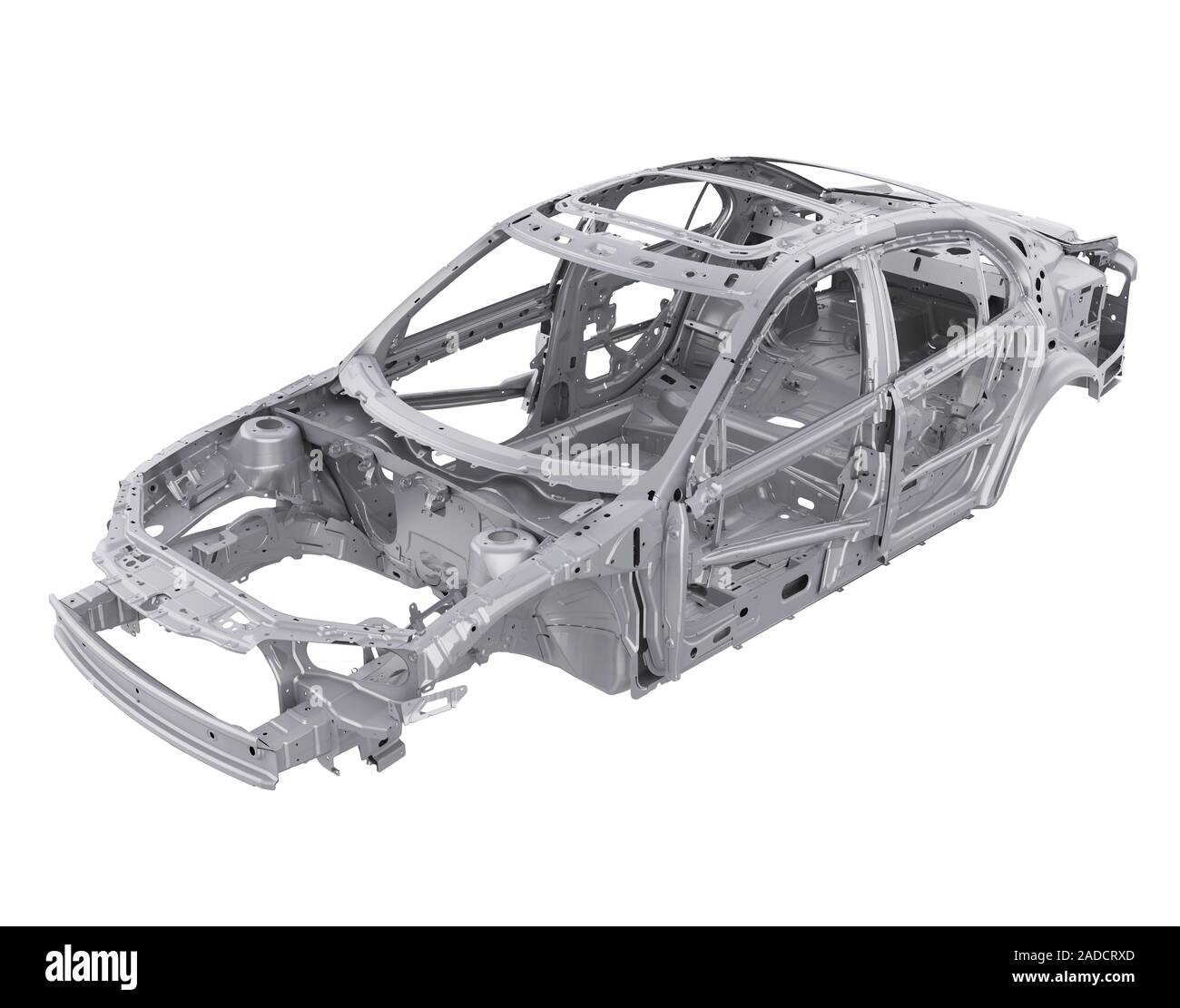 Unibody Car Chassis Frame Isolated Stock Photo