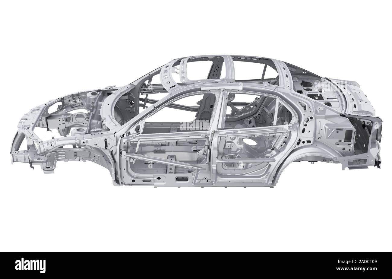 Unibody Car Chassis Frame Isolated Stock Photo