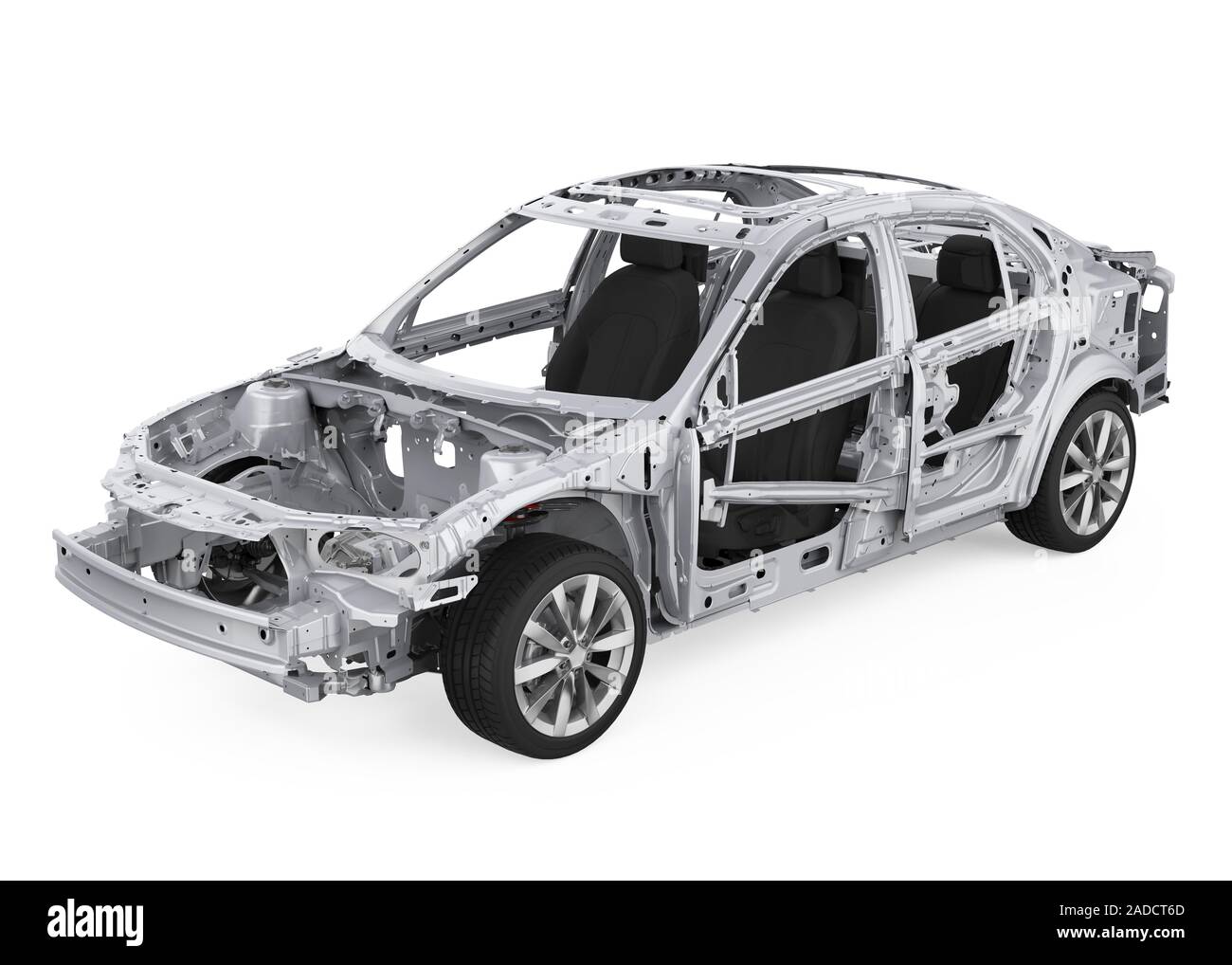Unibody Car Chassis Frame Isolated Stock Photo