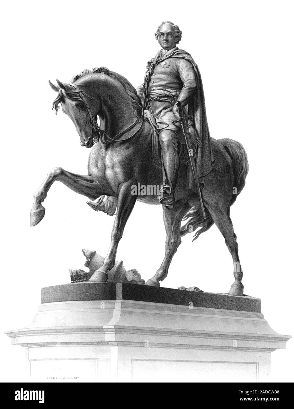 Henry Hardinge (1785-1856). 1859 illustration of a statue of the ...