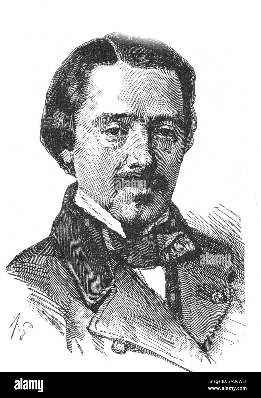 Leon Foucault (18191868). 1867 illustration of the French physicist
