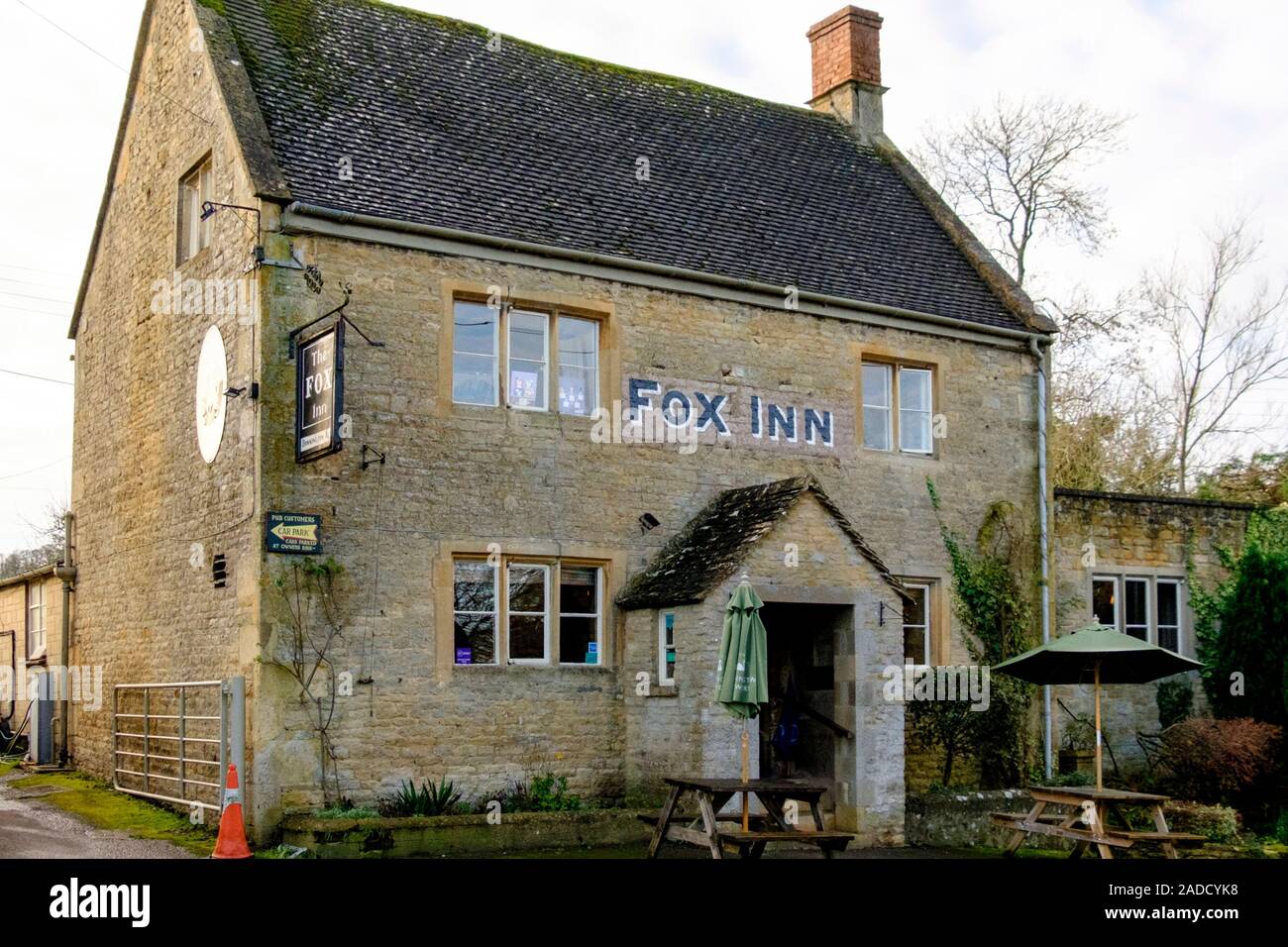 Winter in Broadwell a cotswold village near Stowe-on-the-Wold