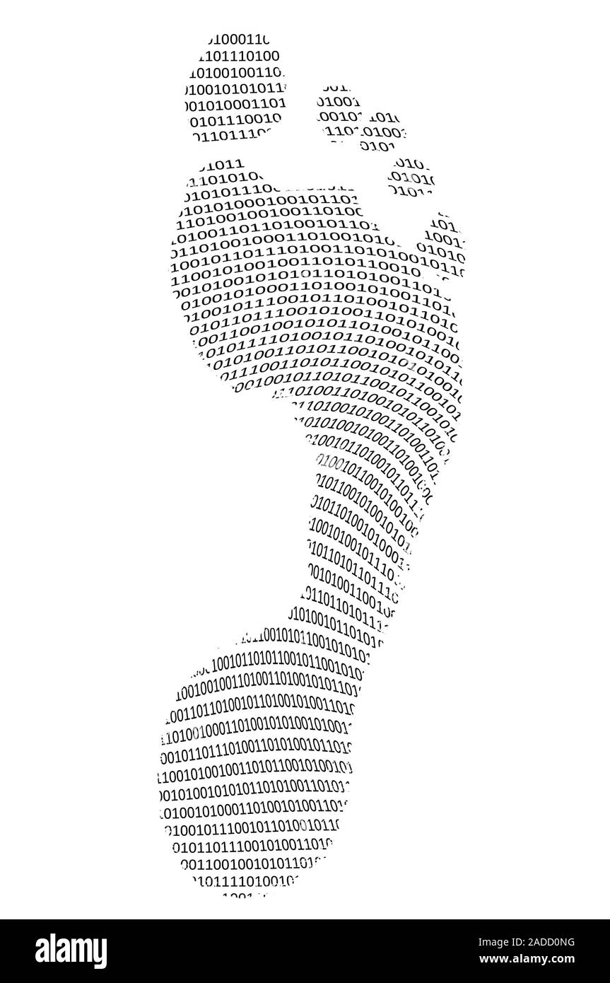 Digital footprint, conceptual illustration Stock Photo Alamy