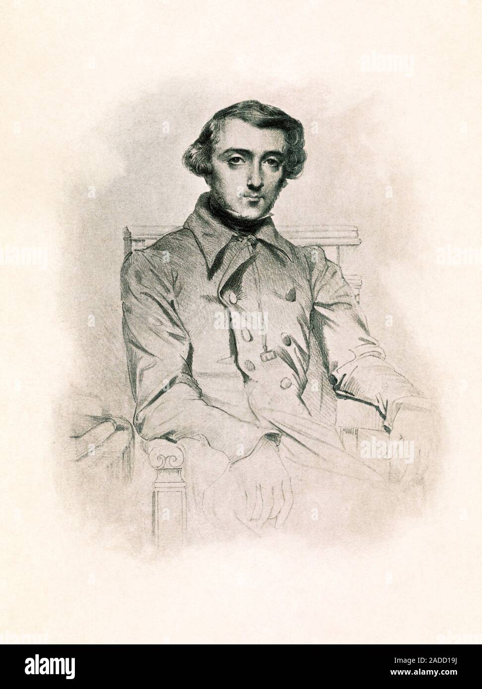 Alexis de Tocqueville (1805-1859), French historian and statesman. Alexis Charles Henri Maurice Clerel de Tocqueville wrote many works on French polit Stock Photo