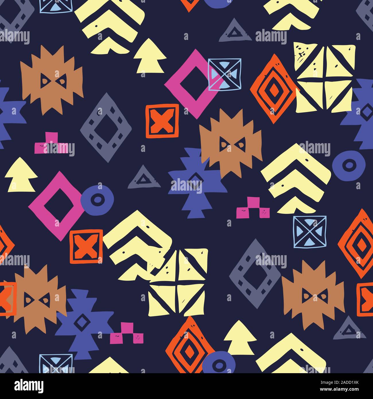 Seamless Ethnic pattern. Tribal vector abstract background Stock Vector ...