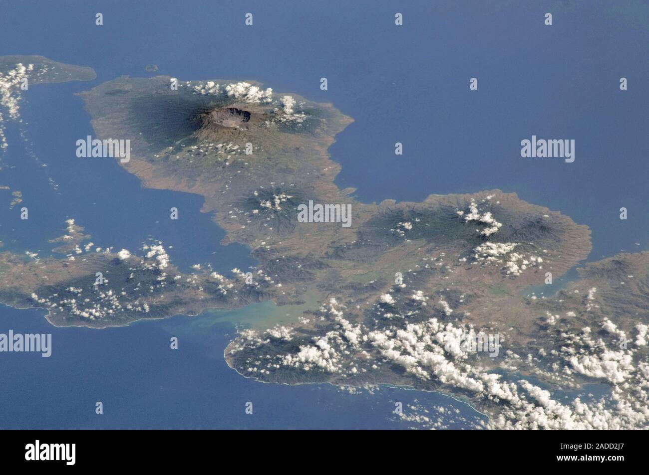 Mount Tambora. View from the International Space Station (ISS) of Mount
