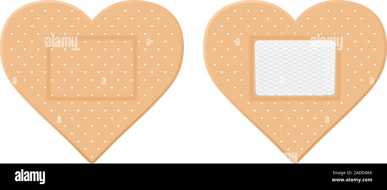 Medical plasters on a white background. Vector illustration. Stock Vector