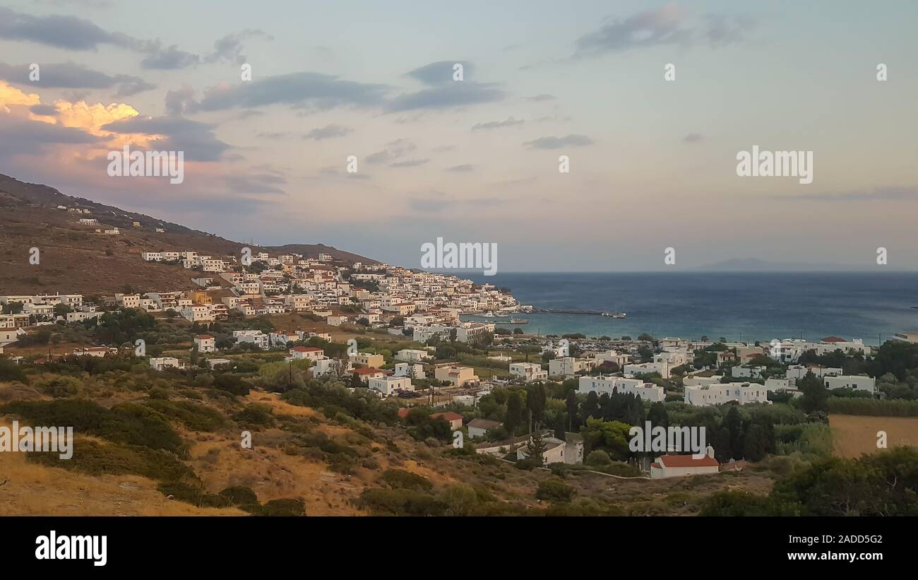 Batsi village in Andros island in Greece Stock Photo Alamy
