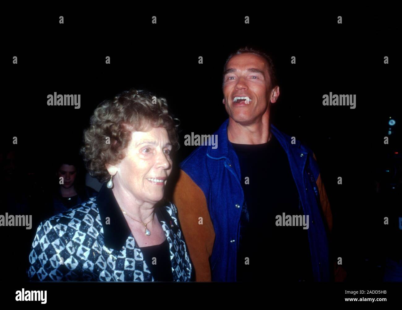 San Diego, California, USA 25th March 1995 Actor Arnold Schwarzenegger and his mother Aurelia