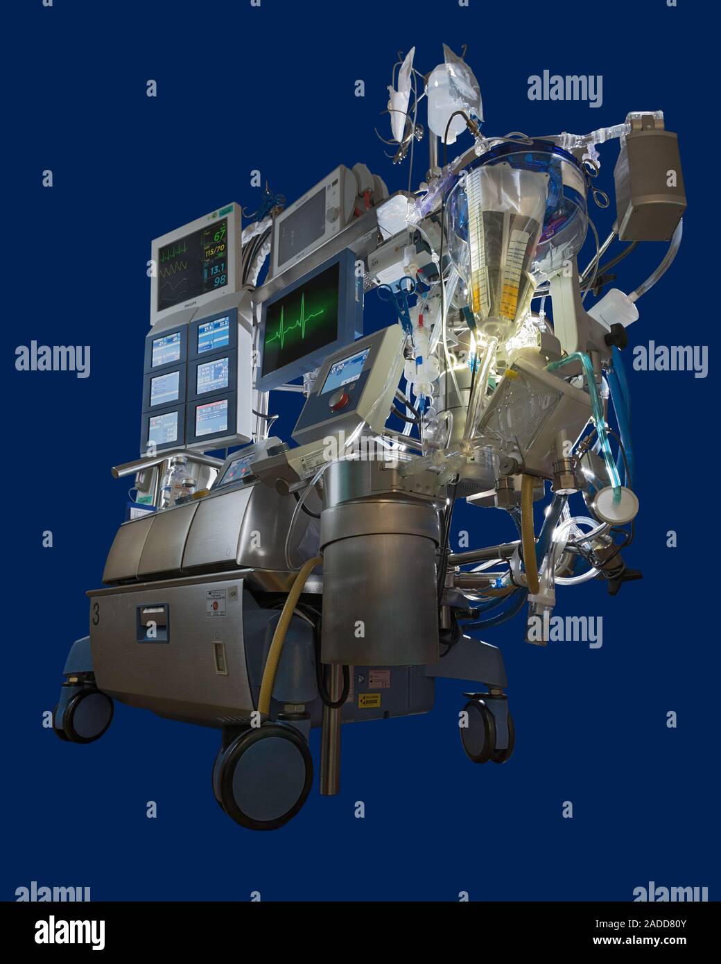 Heart-lung machine. This machine will be used for cardiopulmonary ...