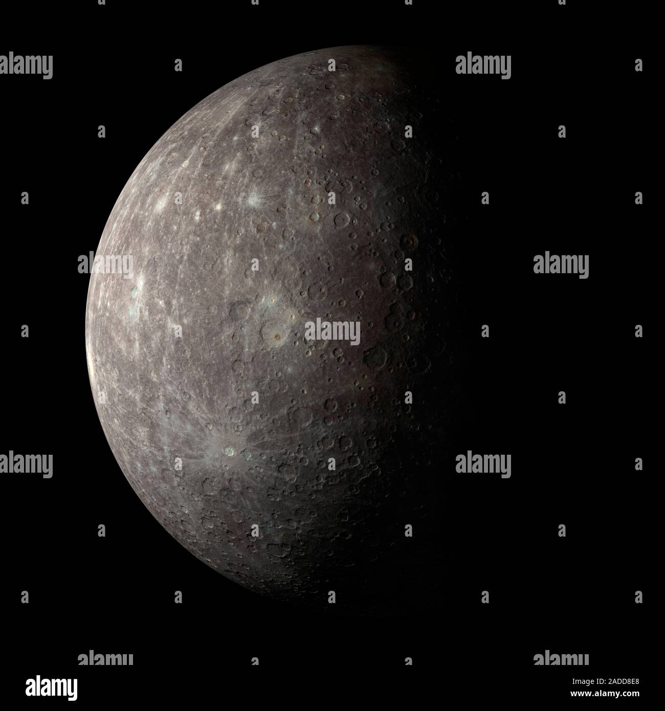 Illustration of Mercury, the smallest planet in the Solar System (it is ...