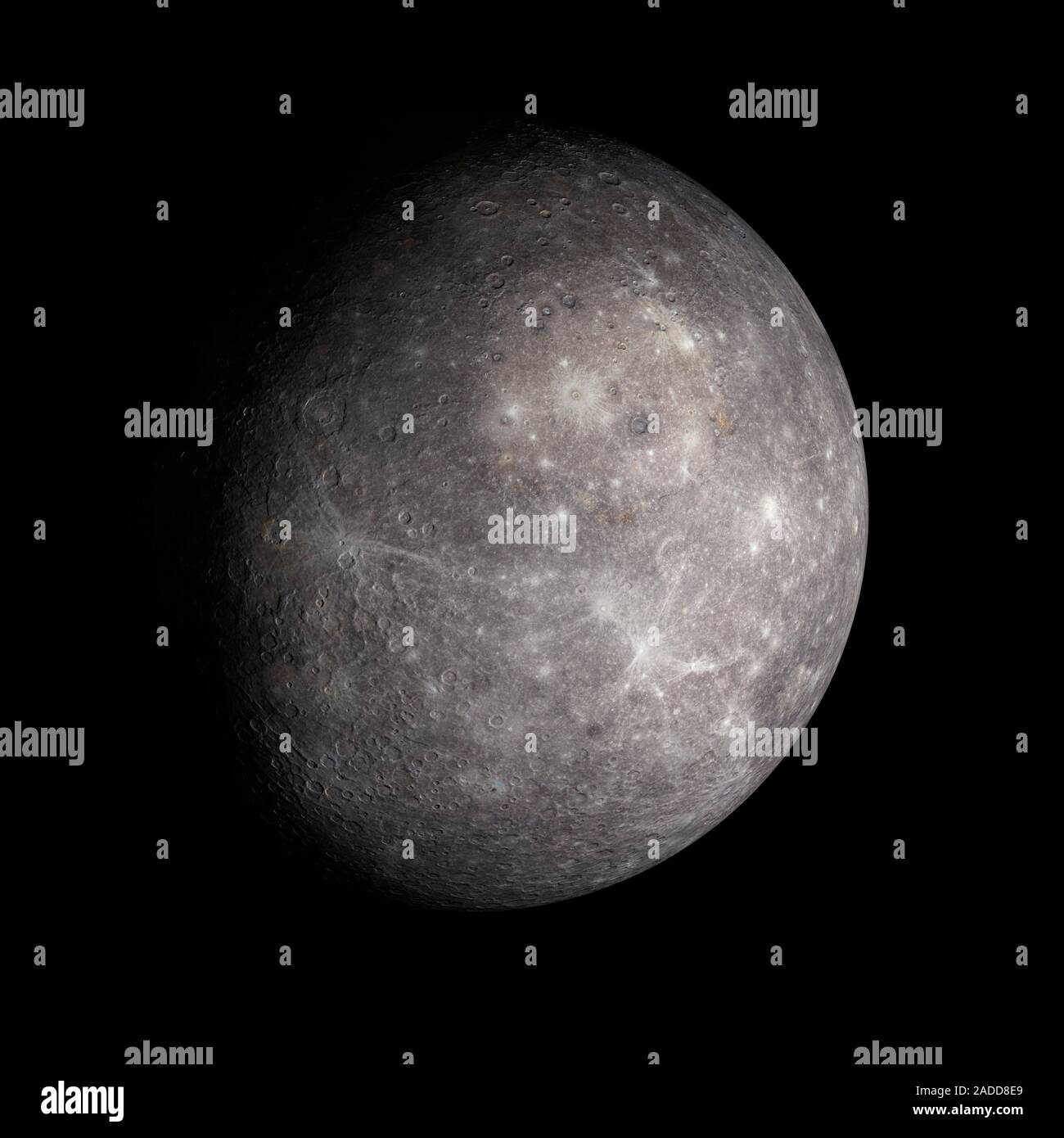 Illustration of Mercury, the smallest planet in the Solar System (it is ...