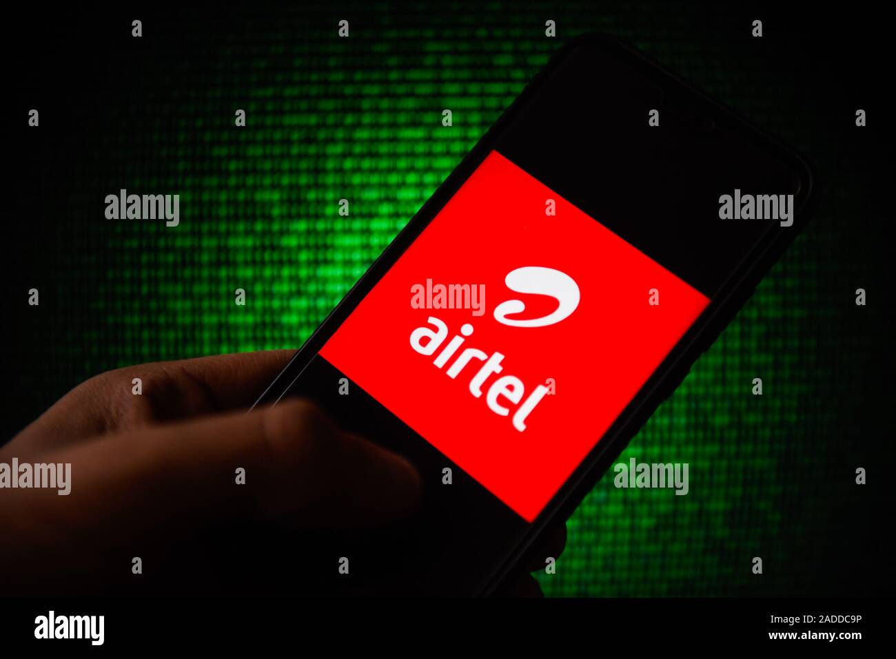 Poland. 4th Dec, 2019. In this photo illustration an Airtel logo seen displayed on a smartphone. Credit: Omar Marques/SOPA Images/ZUMA Wire/Alamy Live News Stock Photo