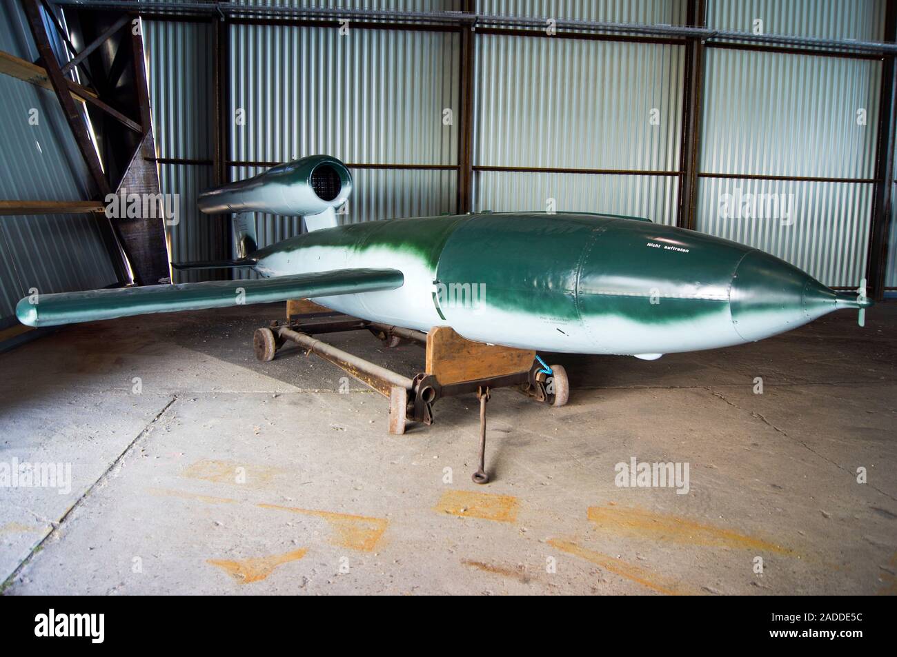 German World War II flying bomb, also known as a buzz bomb, doodlebug