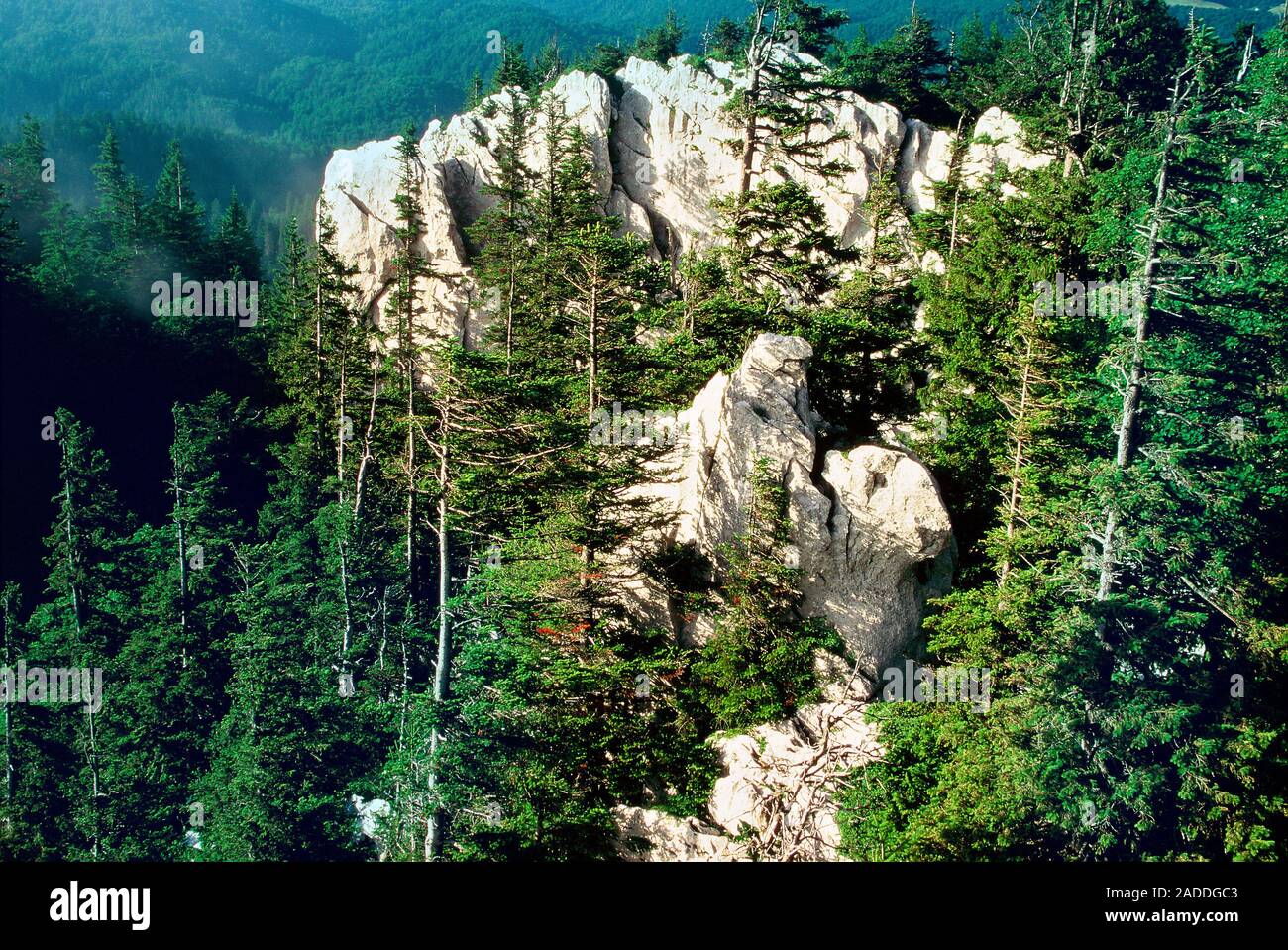 Bijele stijene mountains and nature reserve in Croatia Stock Photo