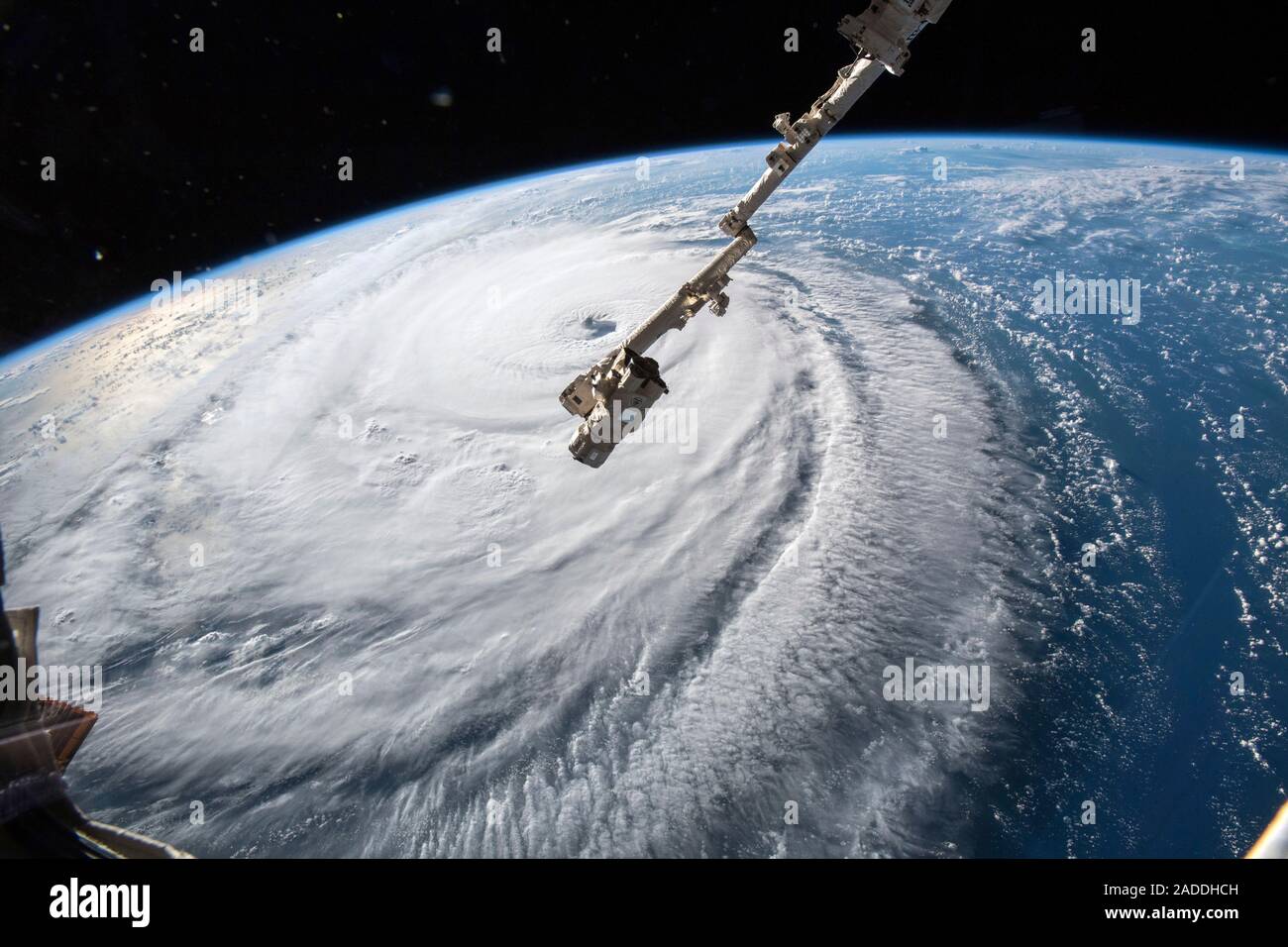 Hurricane Florence. View from the International Space Station (ISS) of ...
