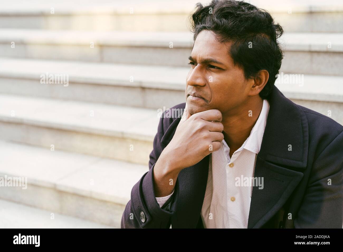 Sad indian man young hi-res stock photography and images - Alamy