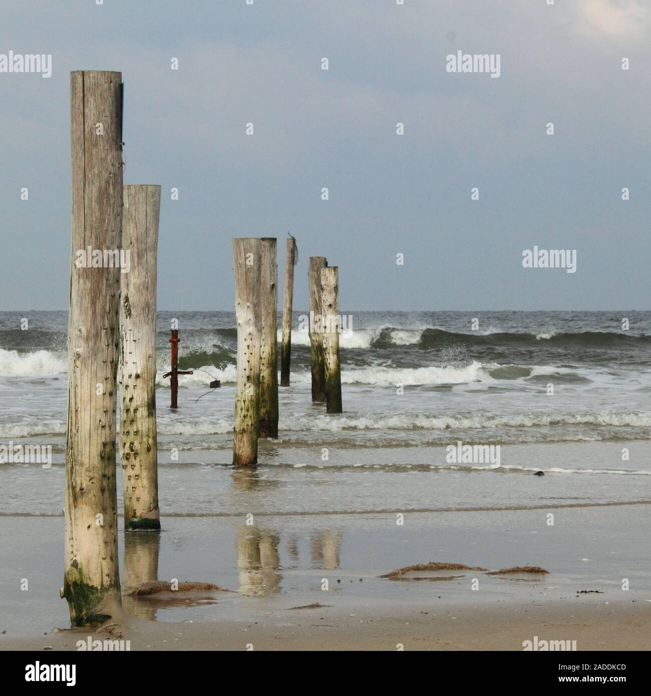 Insel Borkum Poller Stock Photo