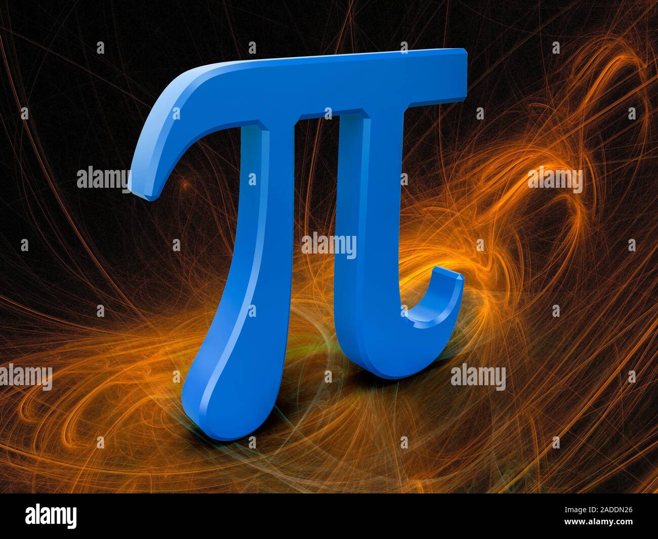 Greek letter Pi, illustration. The number pi is a mathematical constant
