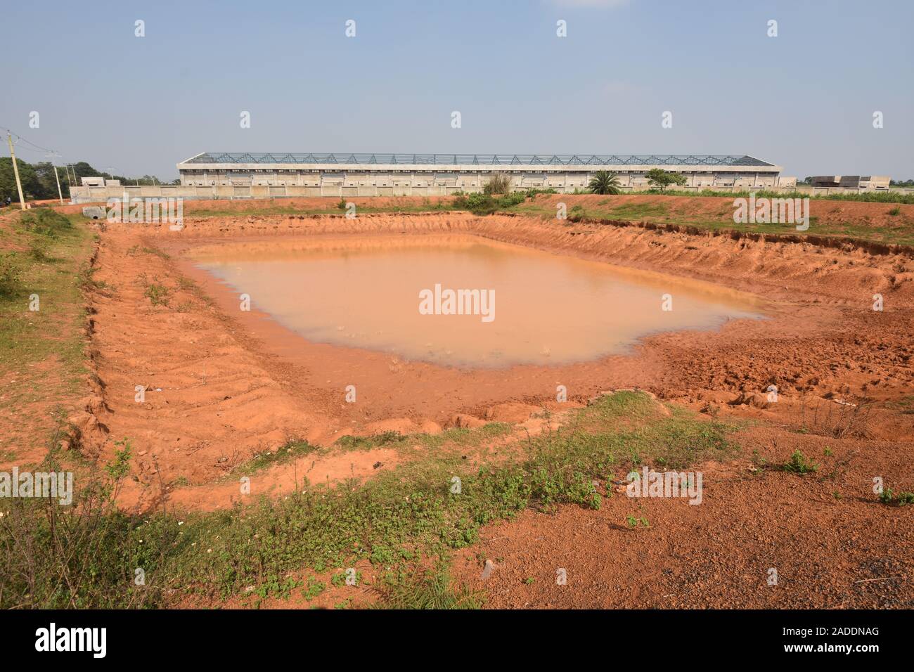 Pond near to the Food Corporation of India (FCI) Storage which is under ...