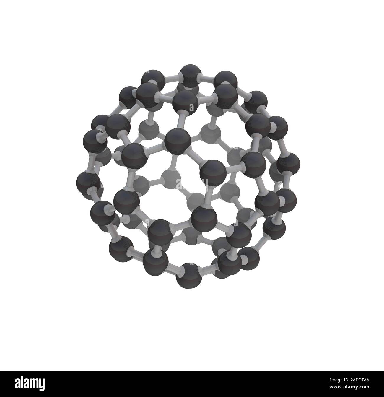Buckminsterfullerene Molecule C60 Illustration C60 Is A Fullerenes