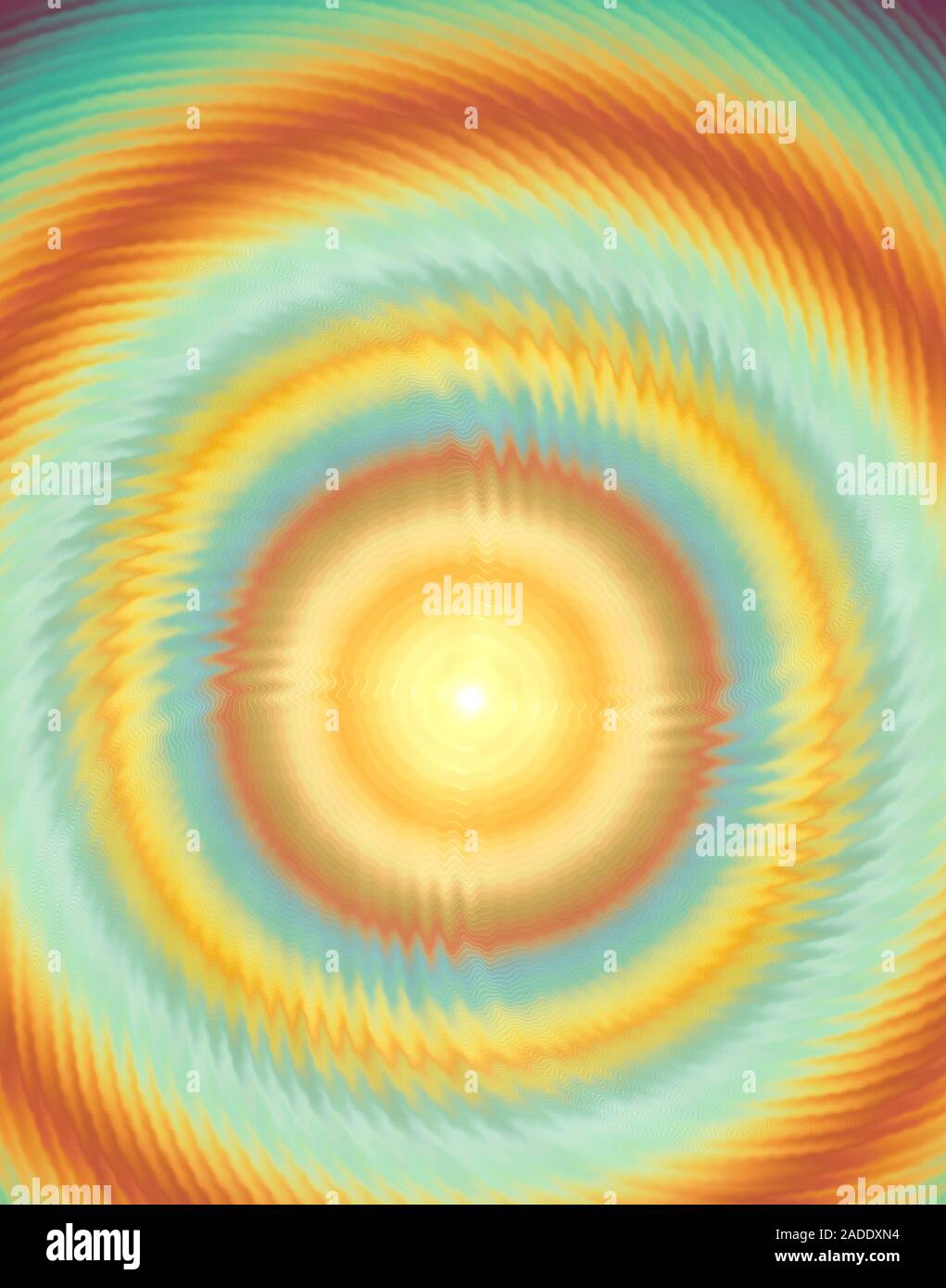 Fractal illustration of concentric circles interlaced with spirals ...