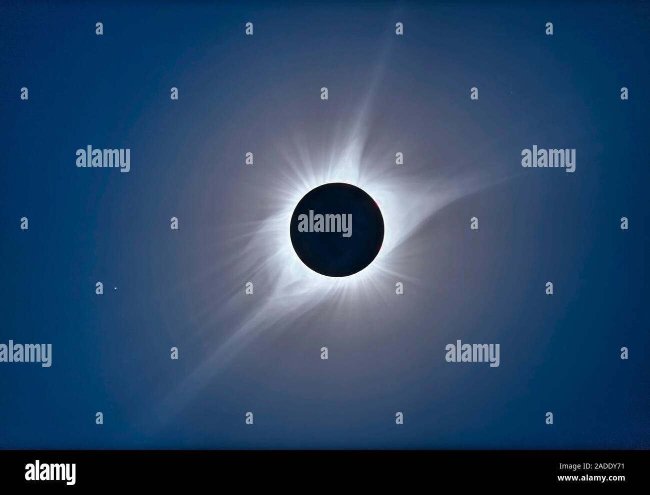 A composite of the August 21, 2017 total solar eclipse. Stock Photo
