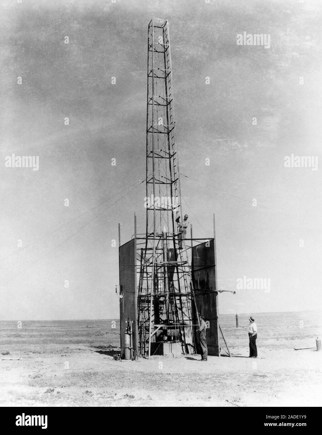 Goddard rocket launch tower. Launch tower for one of the rockets built by the team led by US