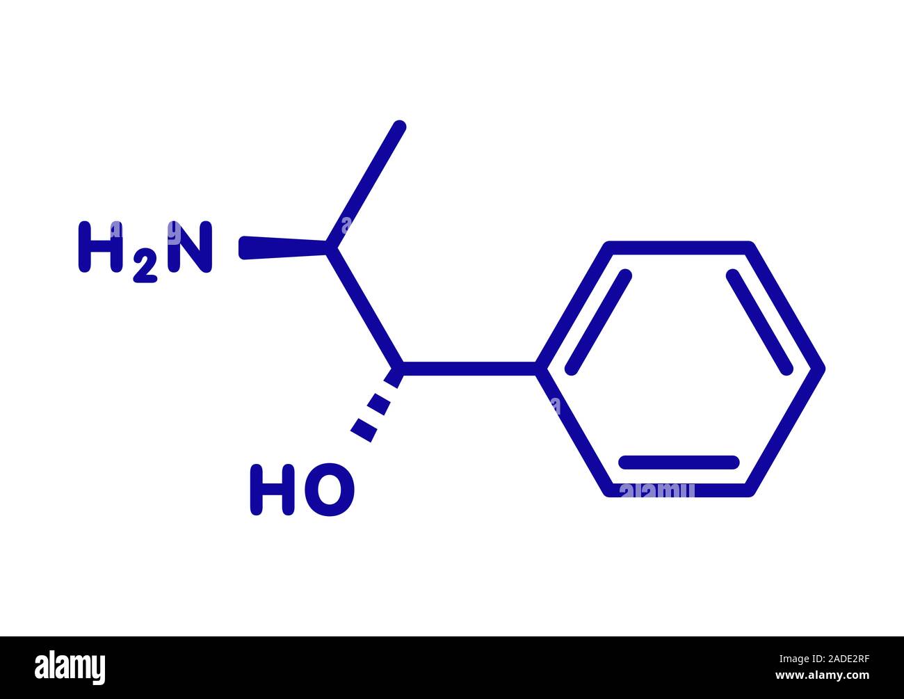 Cathine khat stimulant molecule. Present in Catha edulis (khat). Blue ...